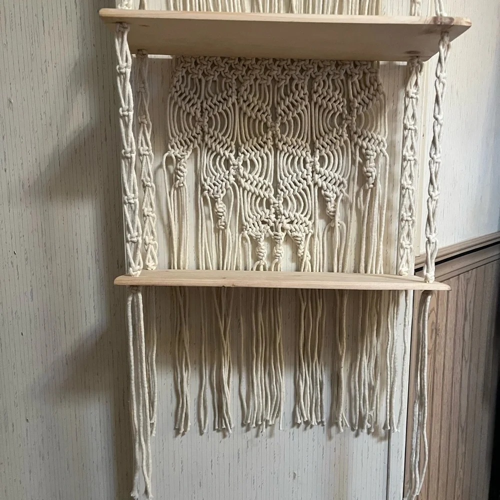 Macramé Wall Shelf Bohemian style home decor